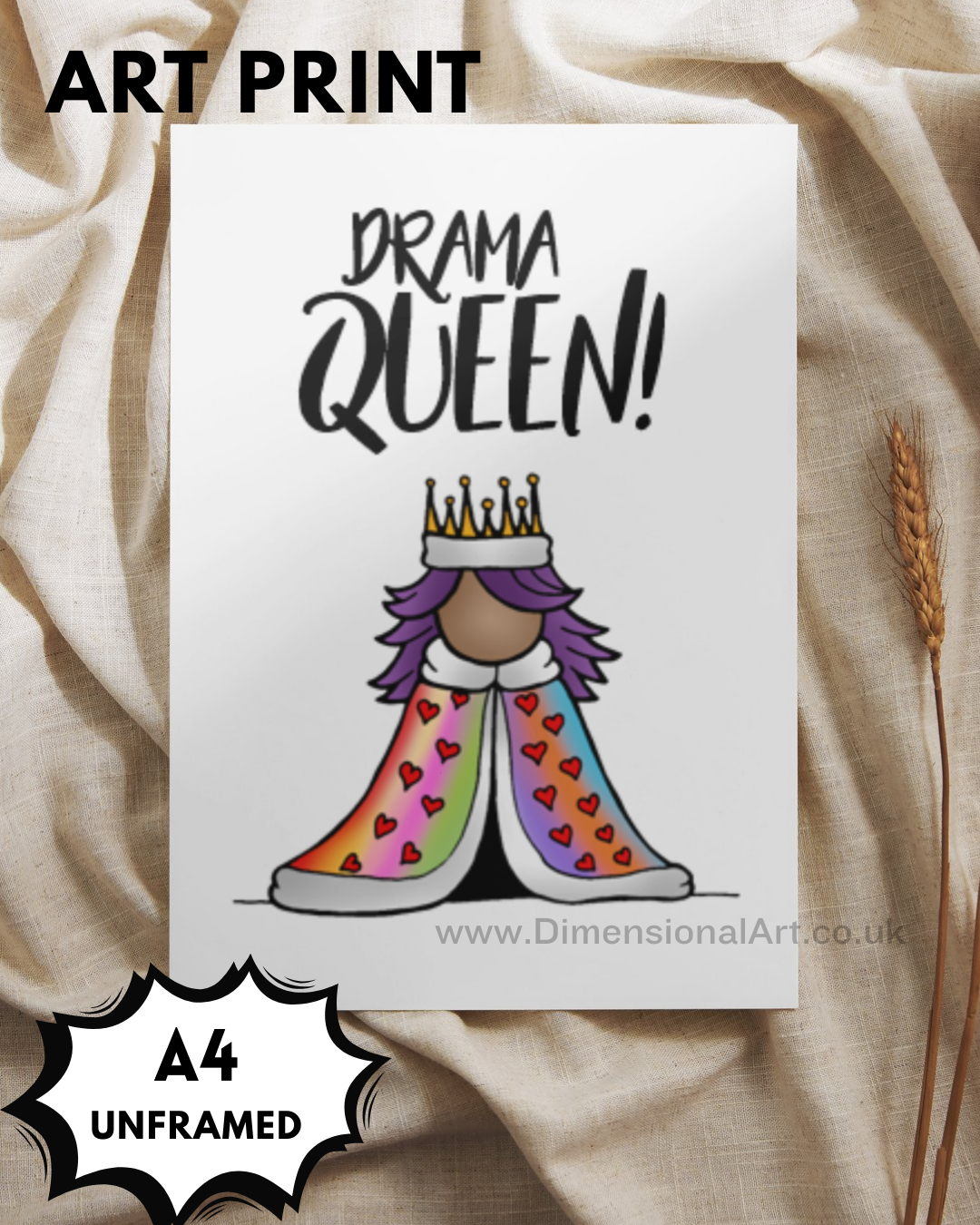 Drama Queen A4 Print