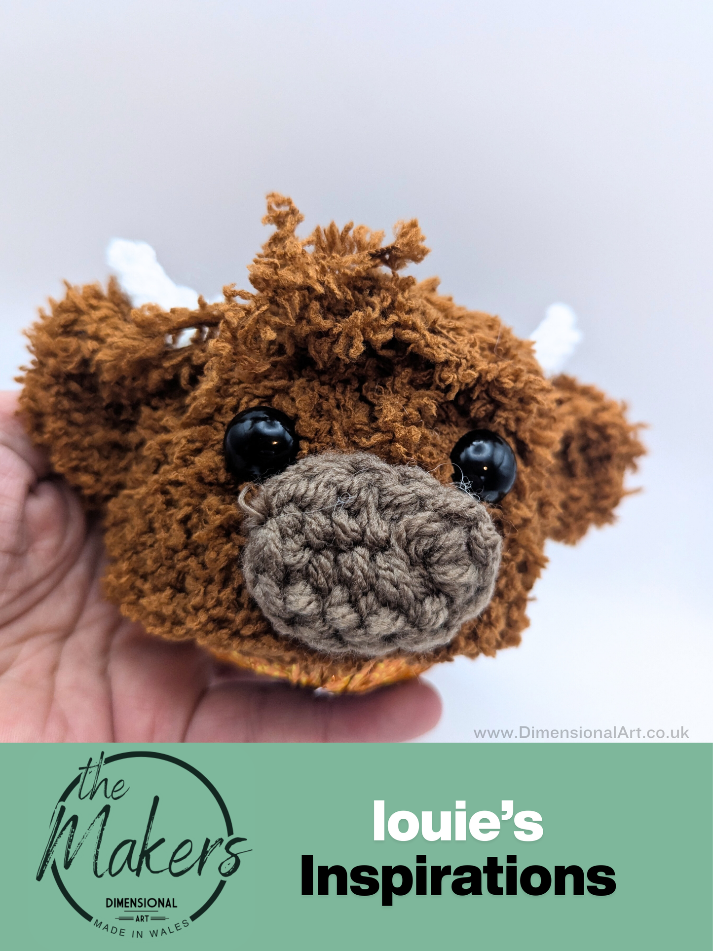 Highland Cow Crocheted Terry Chocolate Orange Cover