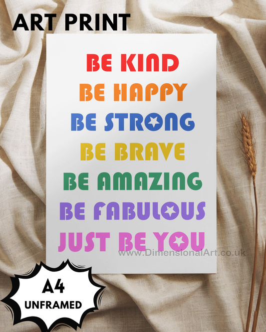 Just be You A4 Print