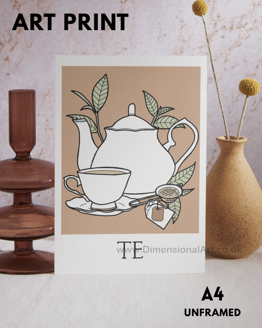 Te A4 Welsh Art Print - Tea