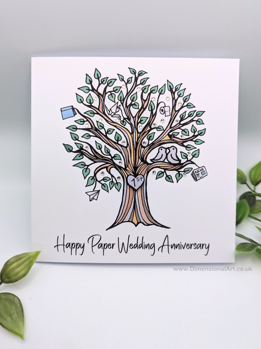 1st Paper Anniversary Card