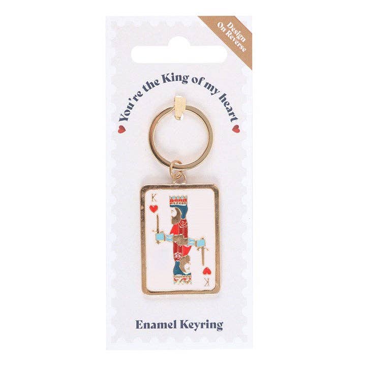 SALE - King of My Heart Playing Card Keyring