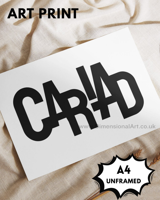 Cariad (Love) A4 Print - Welsh