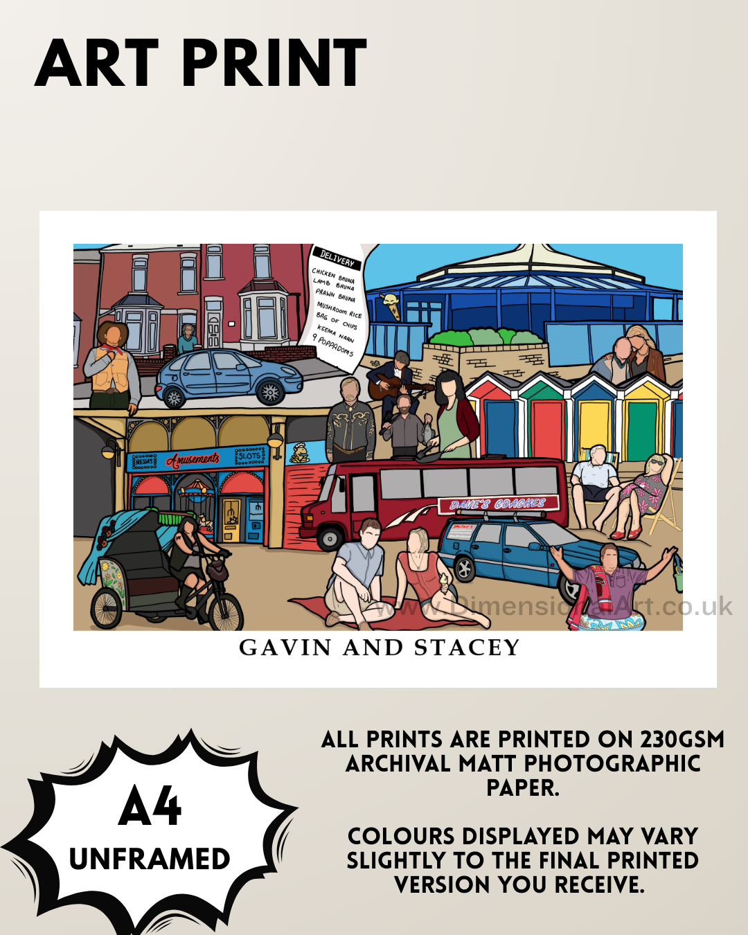 Gavin and Stacey A4 Art Print
