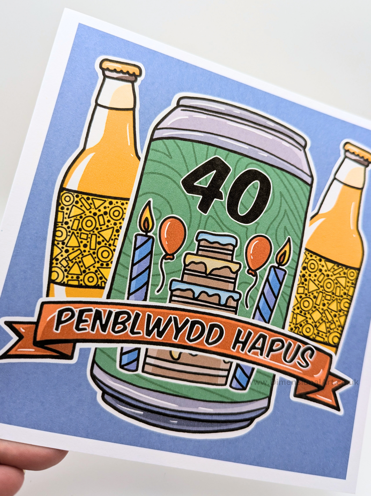 40 Beer Penblwydd Hapus (Birthday Card)