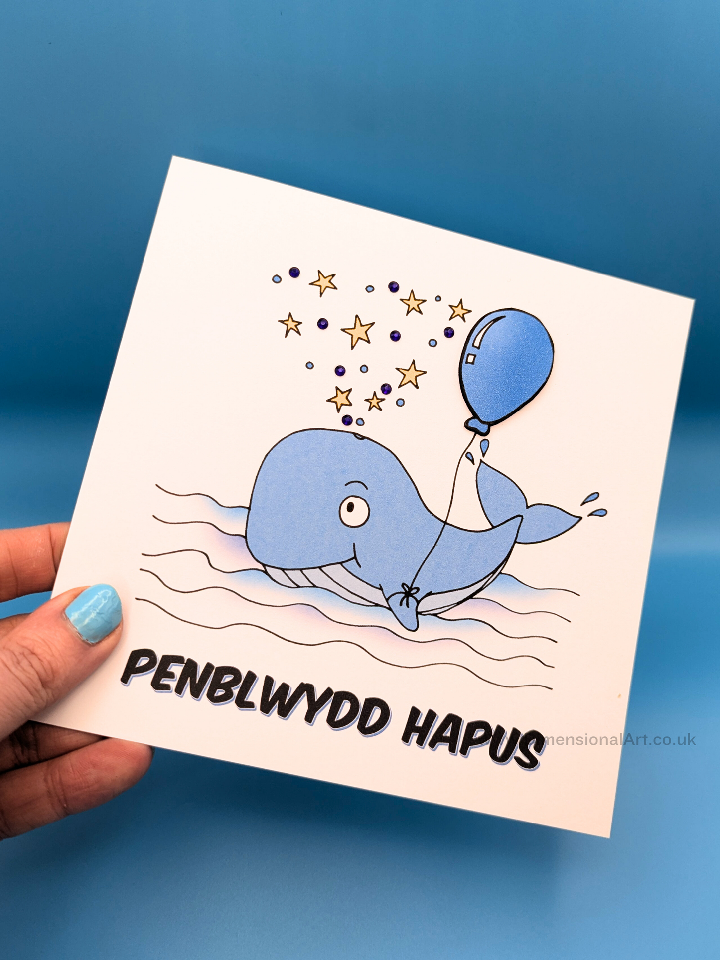 Whale Penblwydd Hapus (Birthday Card)