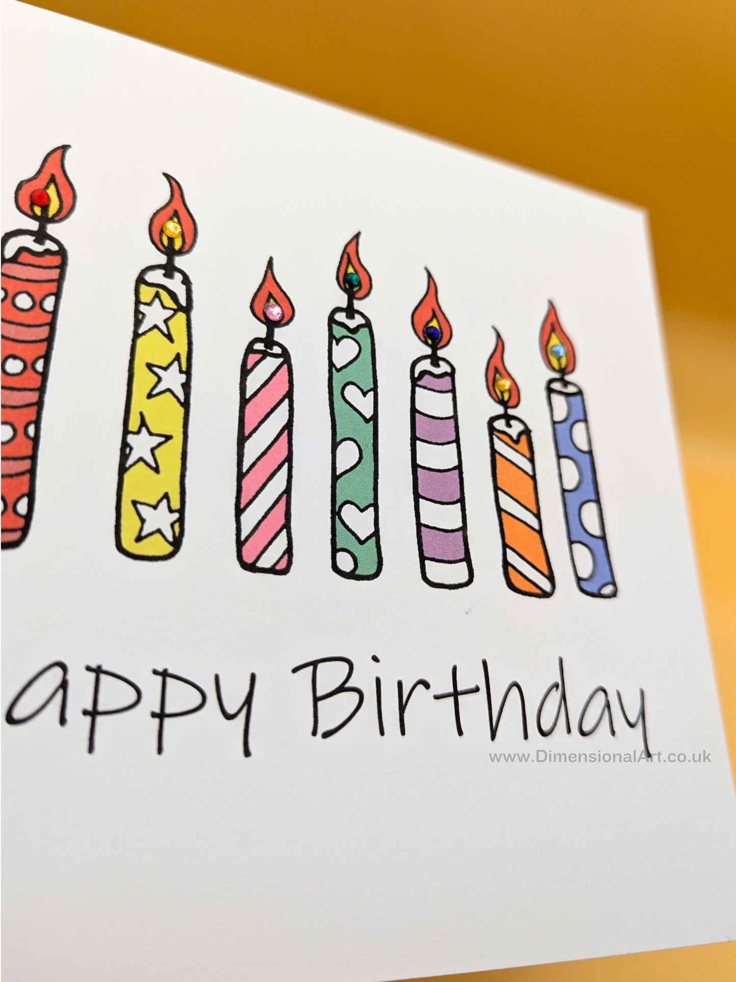 Rainbow Candles Birthday Card