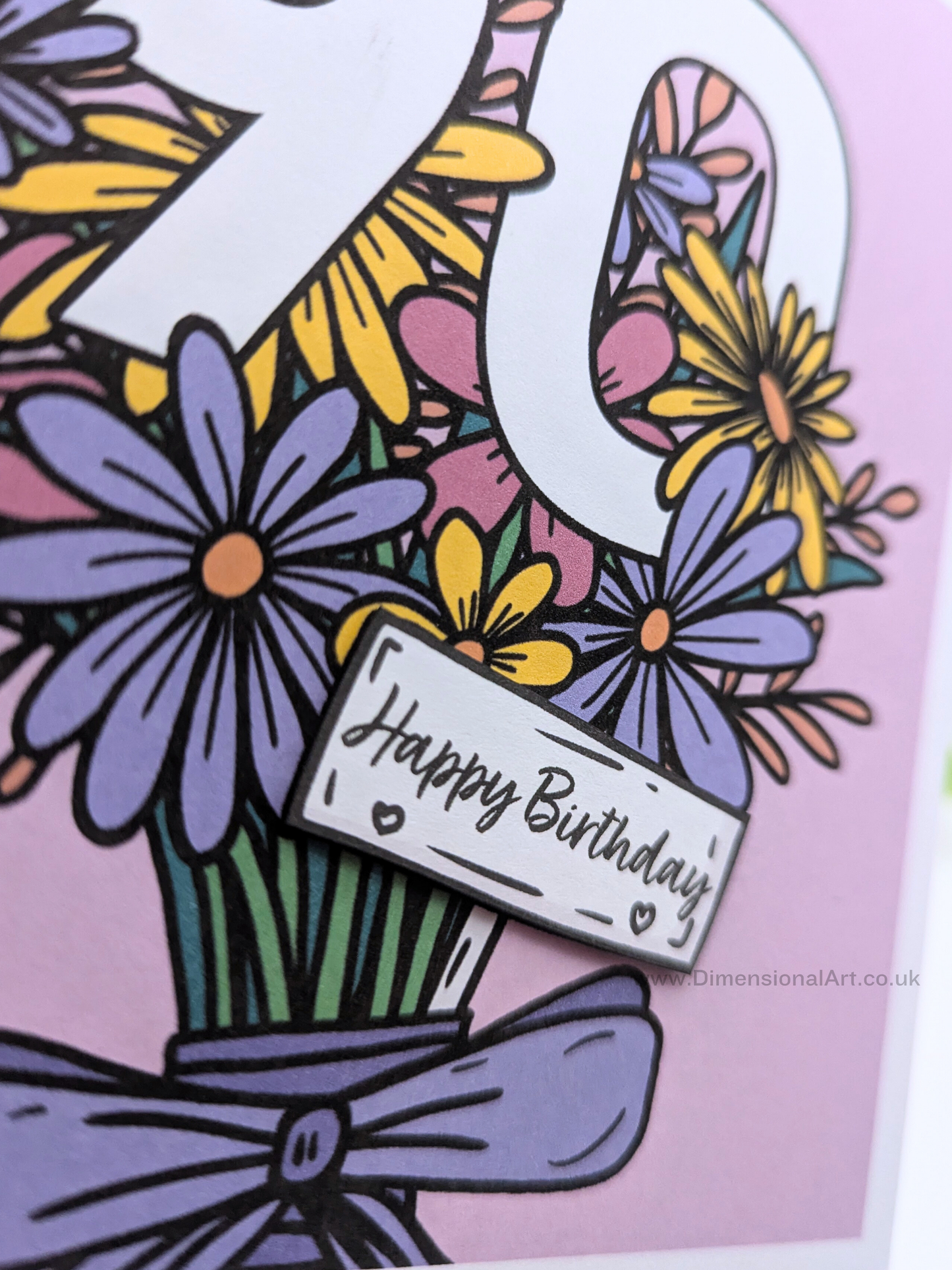 90 Birthday Card - Flowers
