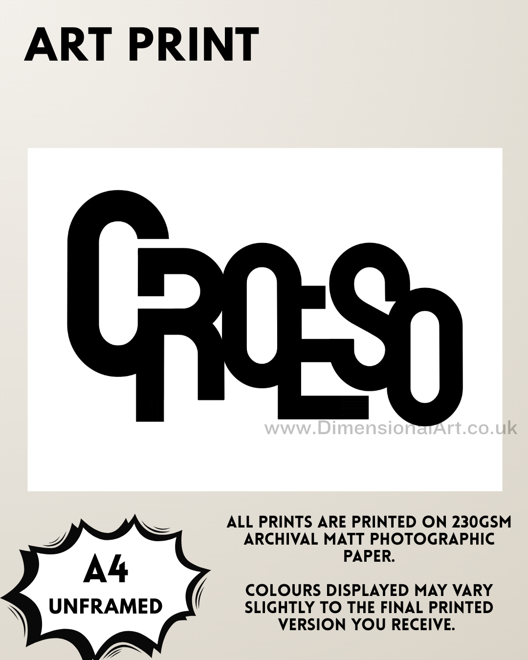 Croeso (Welcome) A4 Print - Welsh