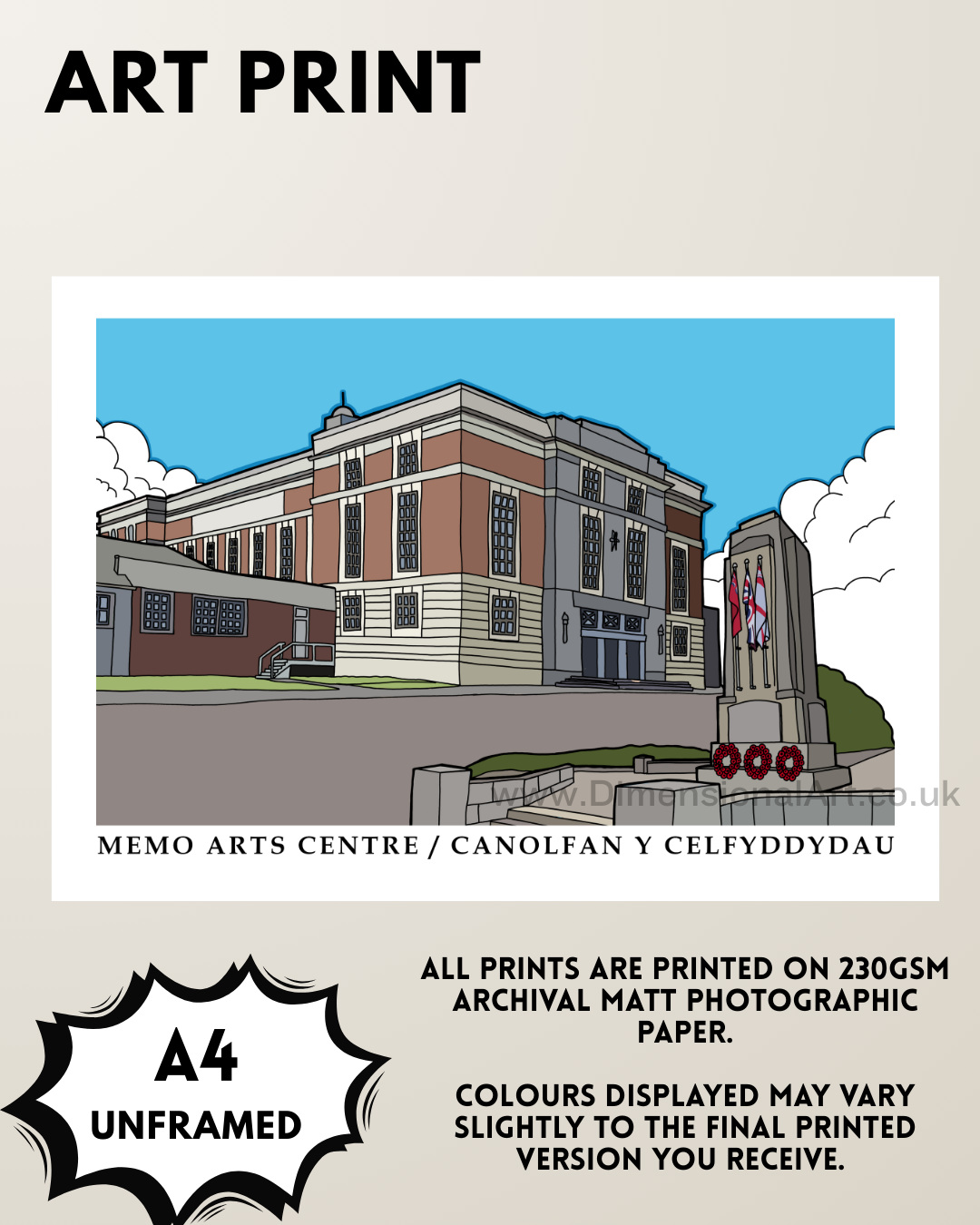 Memo Arts Centre A4 Art Print