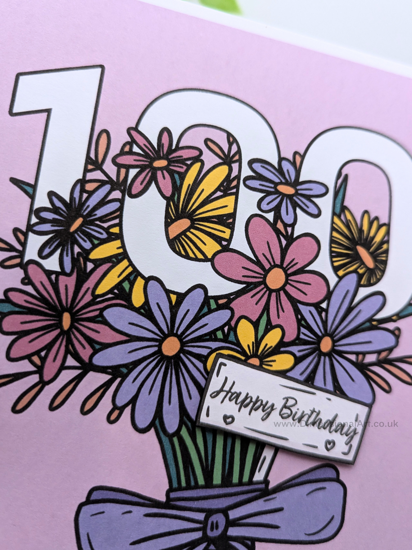 100 Birthday Card - Flowers
