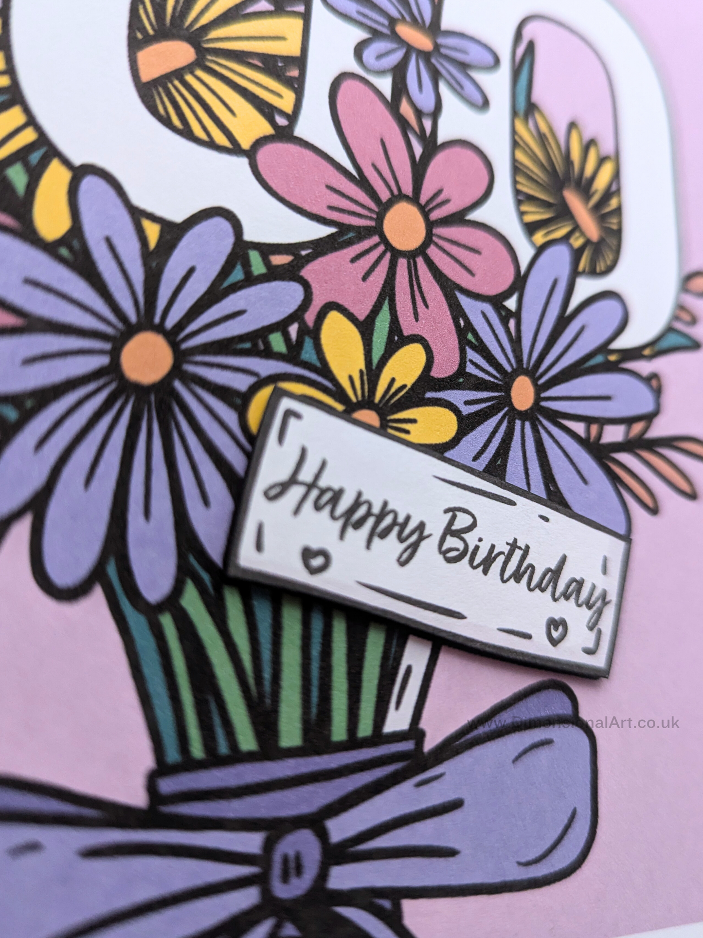 100 Birthday Card - Flowers