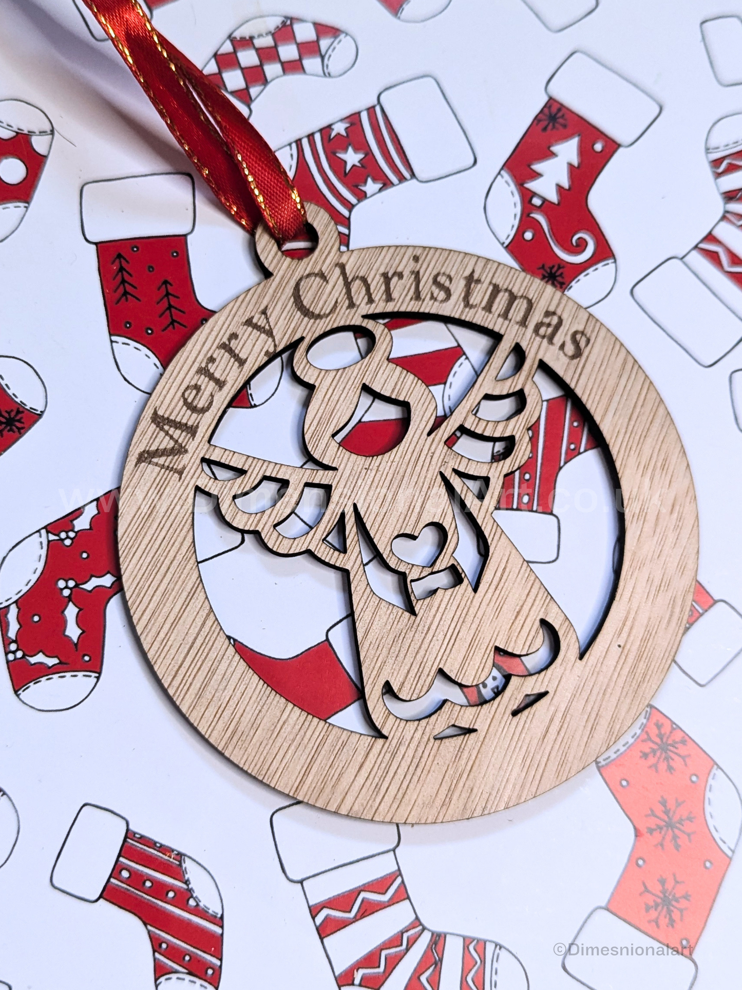 Merry Christmas  - ANGEL - Wood decoration