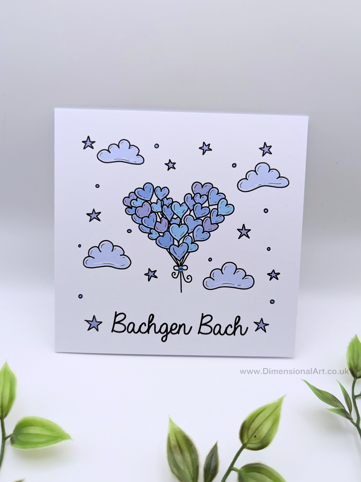 Bachgen Bach (Baby Boy) New Baby Card - Welsh