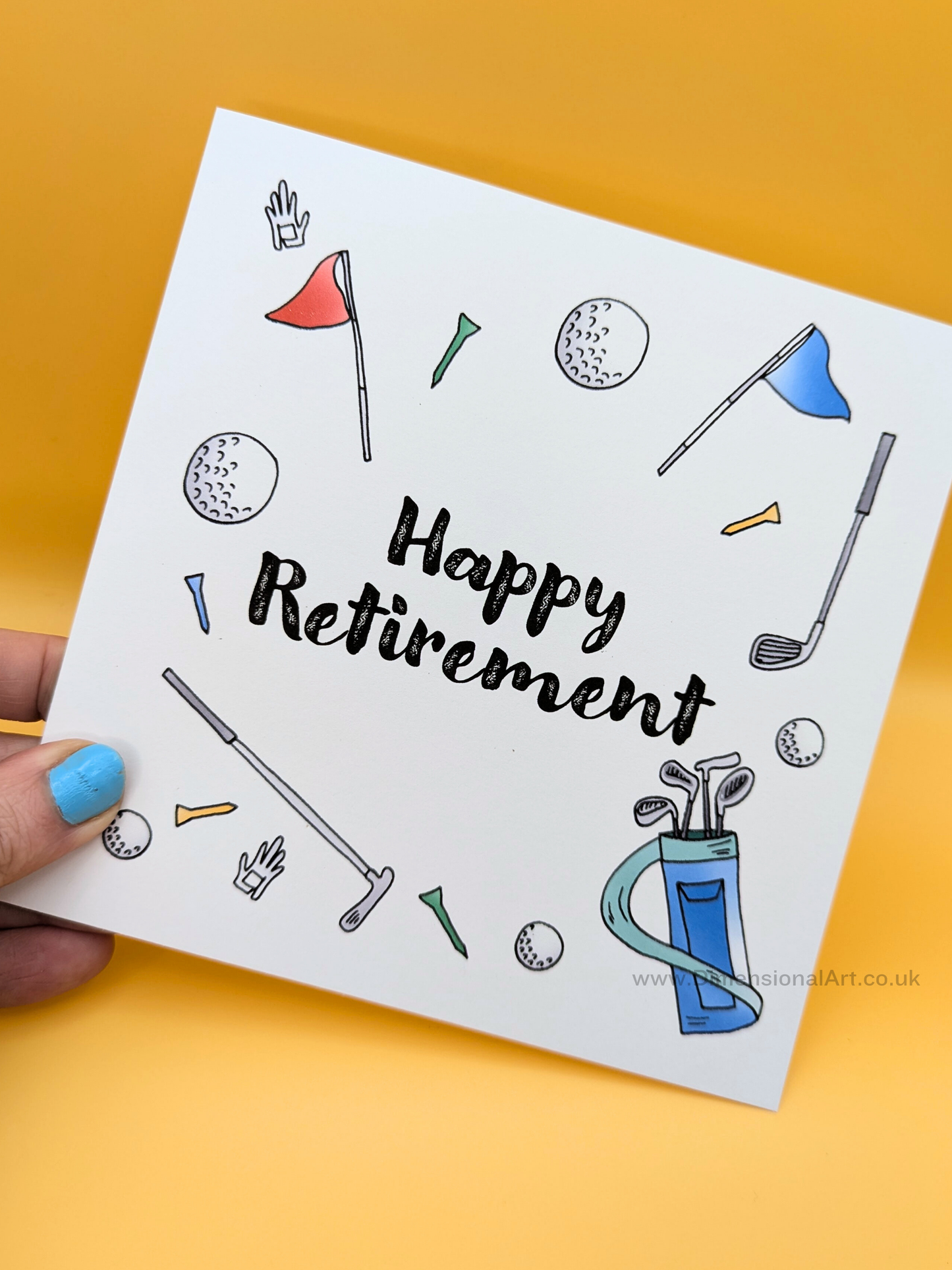 Golf Happy Retirement Card