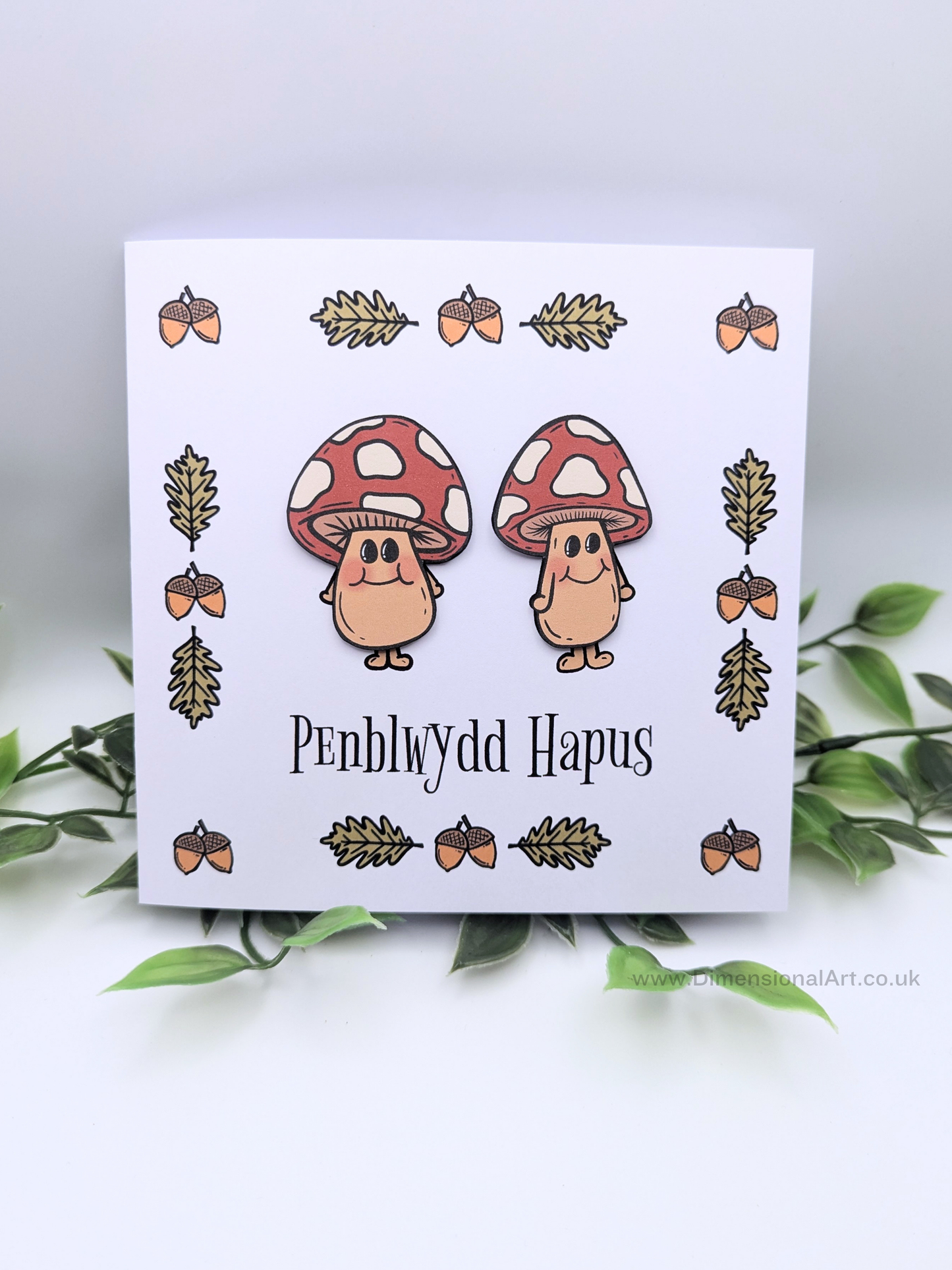 Mushroom Penblwydd Hapus (Birthday Card)