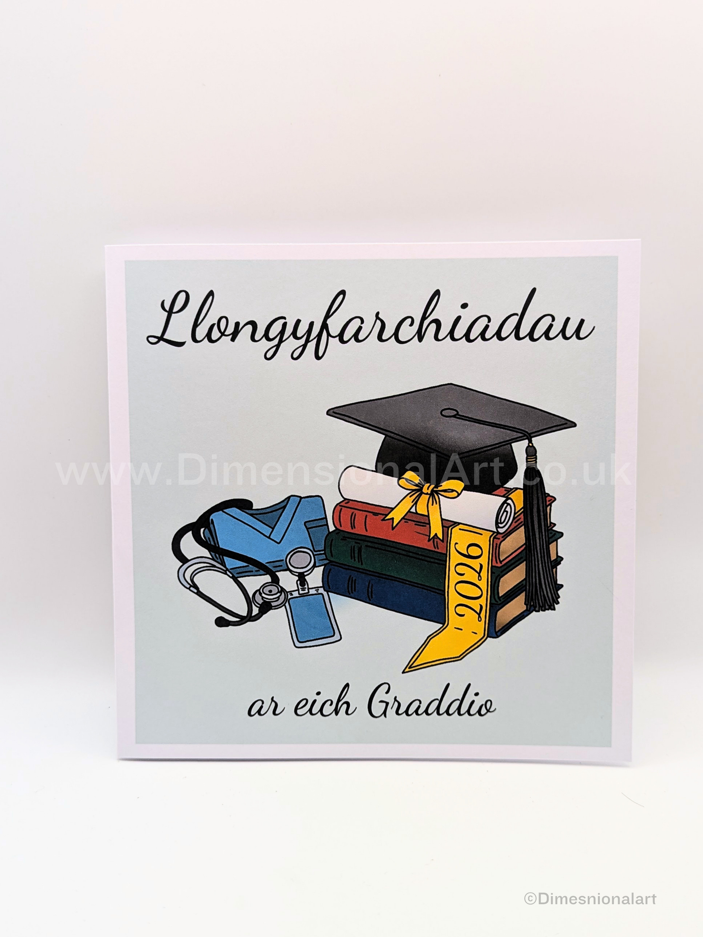 Llongyfarchiadau ar eich Graddio -  Graduation Card - Welsh - Nurse - Doctor