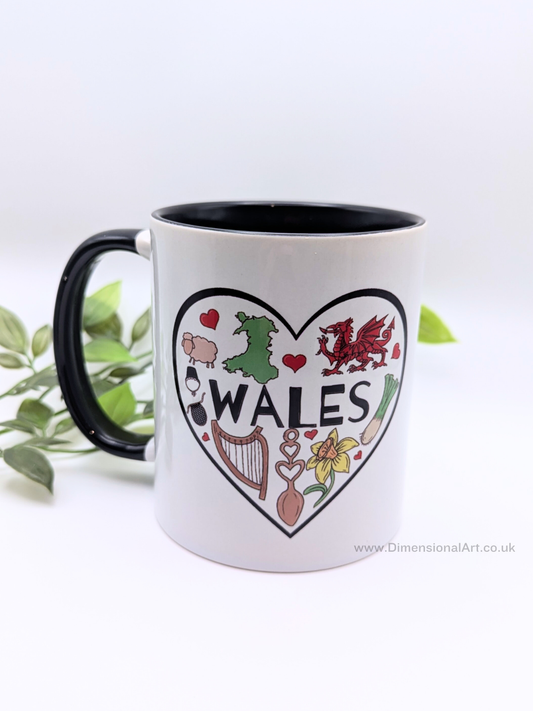 Wales Heart Mug