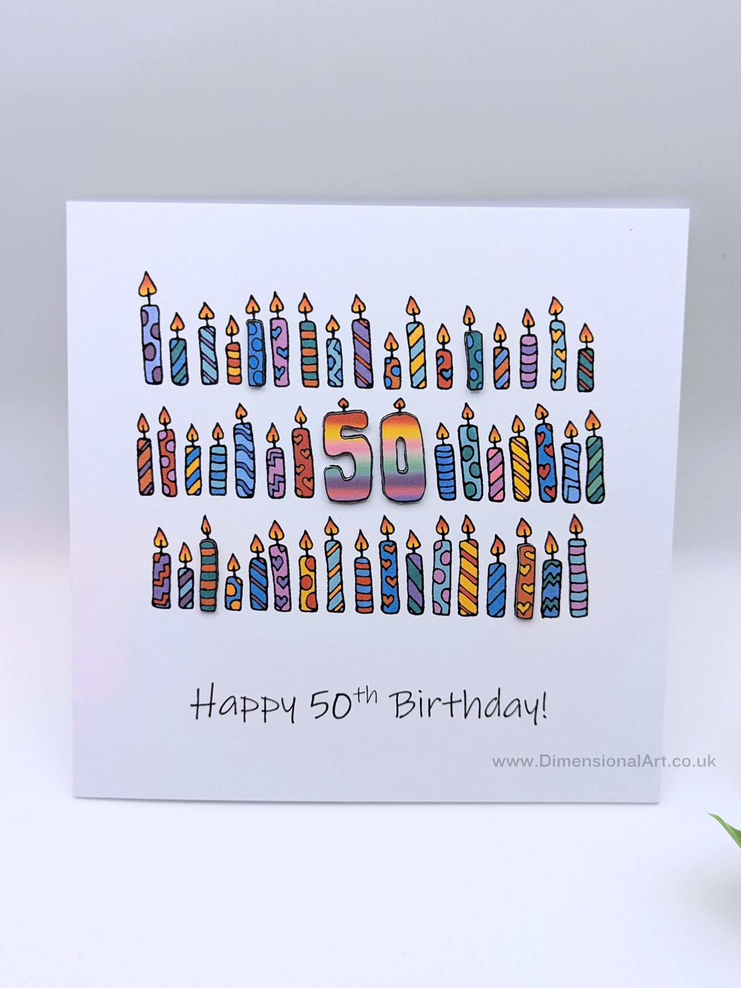 50th Candles Birthday Card