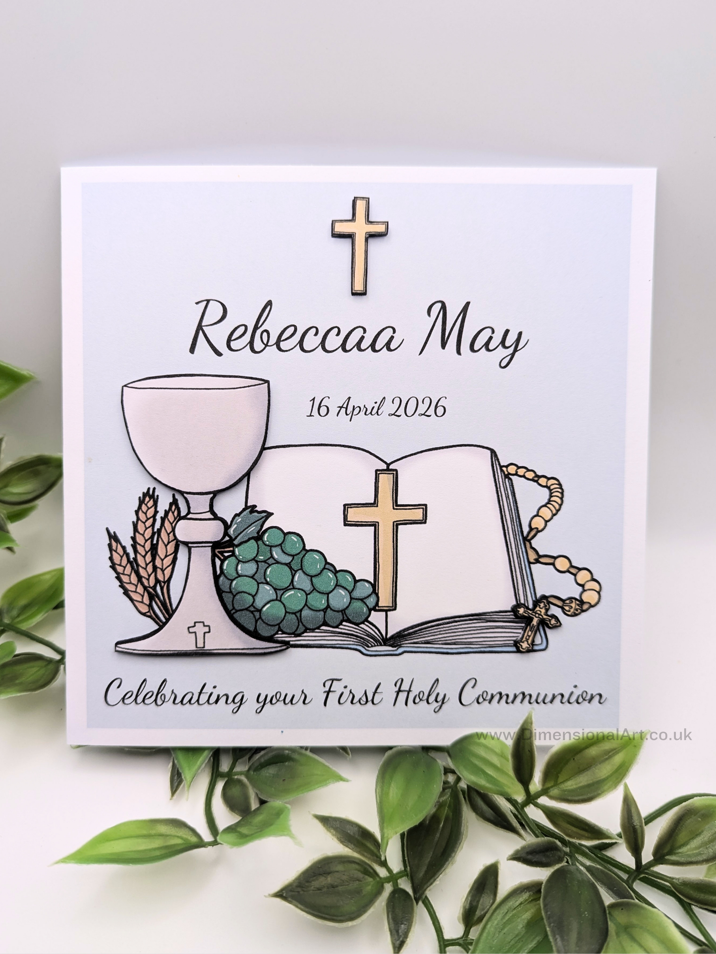 Personalised First Holy Communion Card -  Handmade