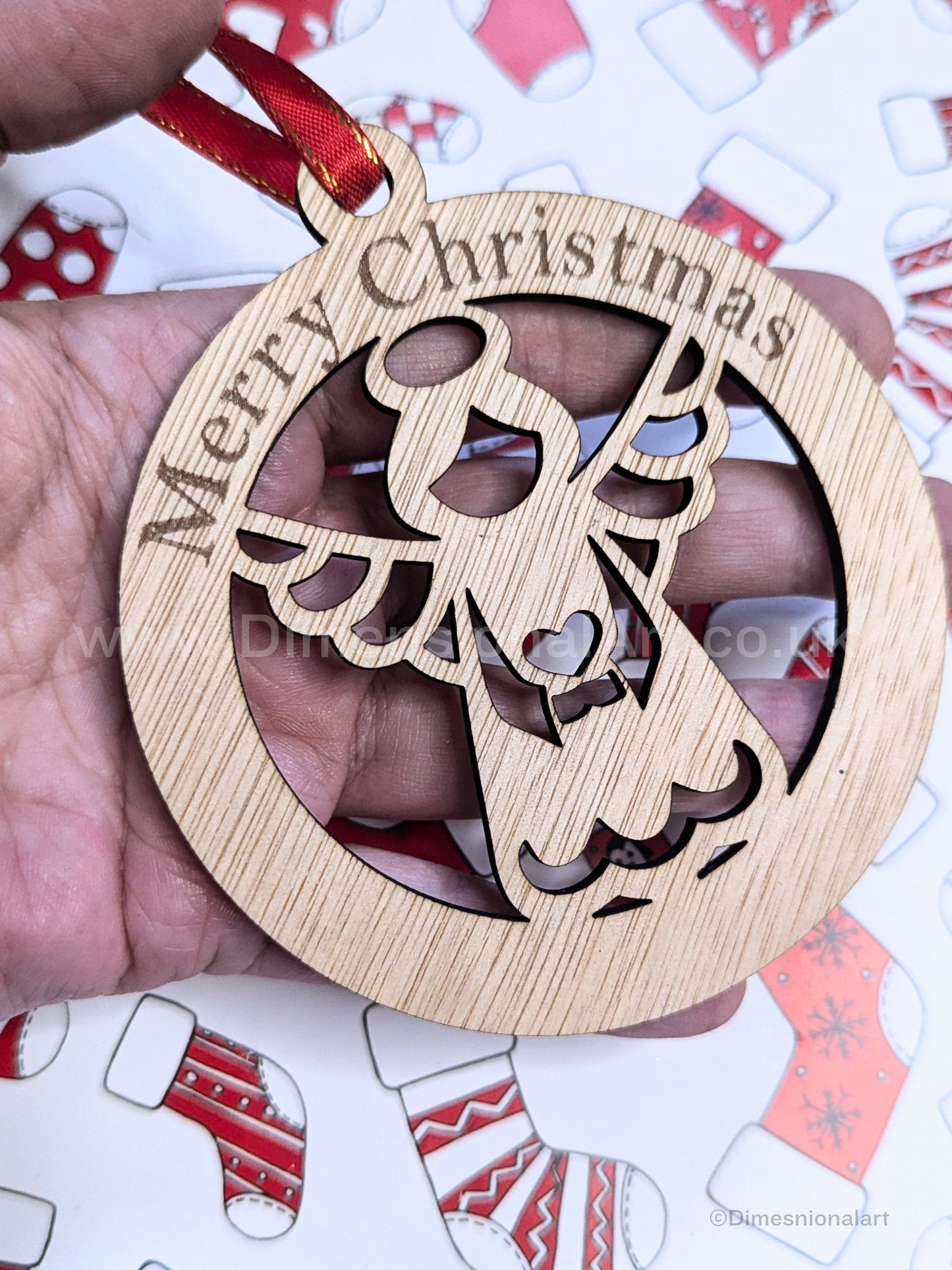 Merry Christmas  - ANGEL - Wood decoration