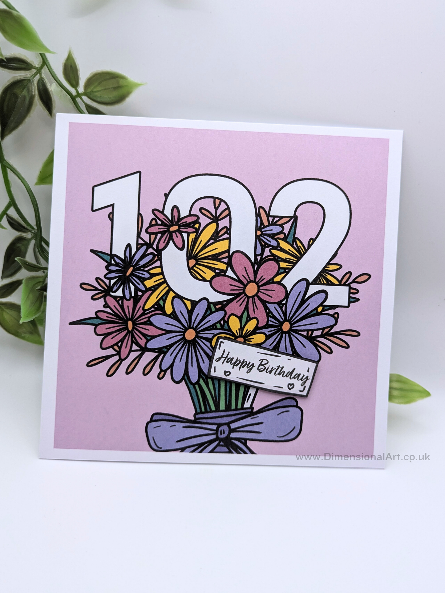 102 Birthday Card - Flowers