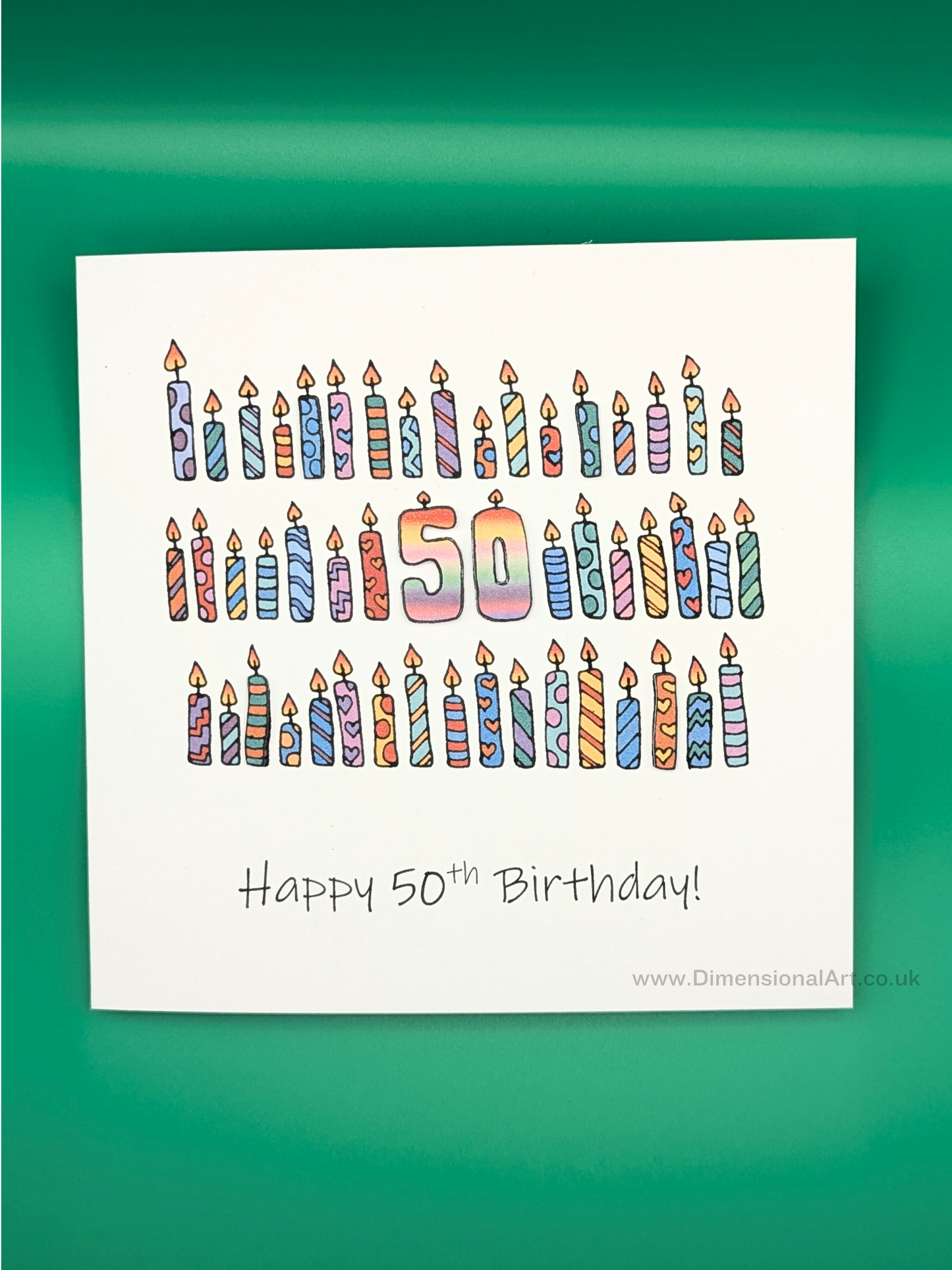 50th Candles Birthday Card