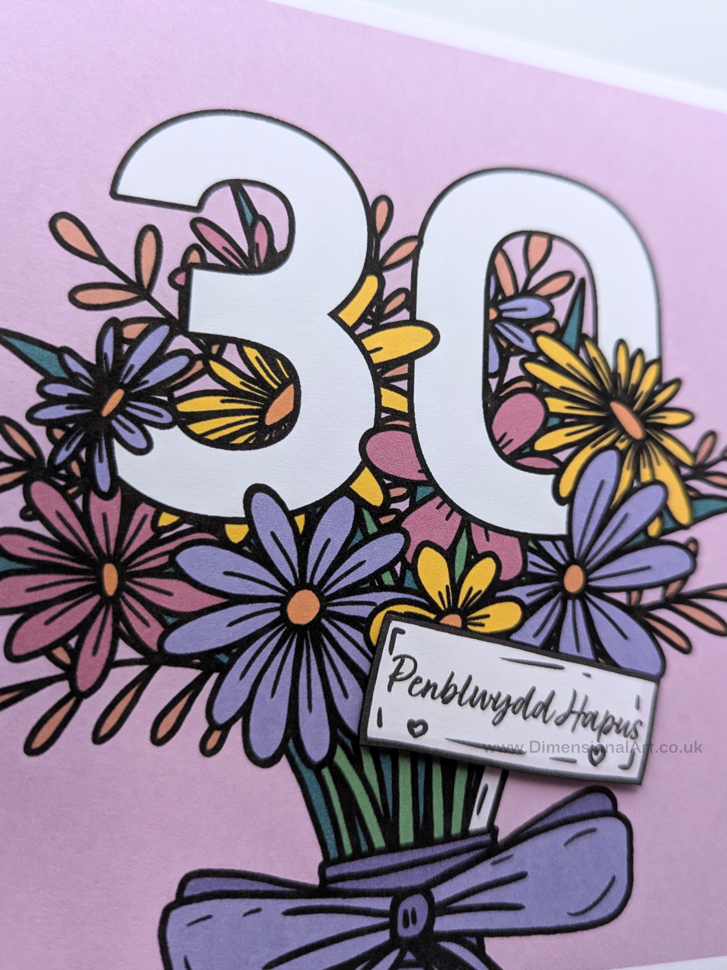 30 Flowers Penblwydd Hapus (Birthday Card)