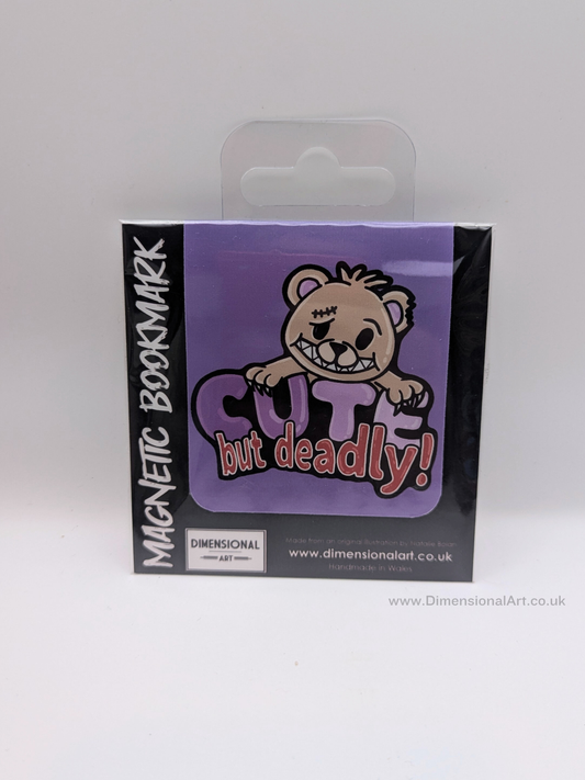 Cute but Deadly bear Magnetic Bookmark