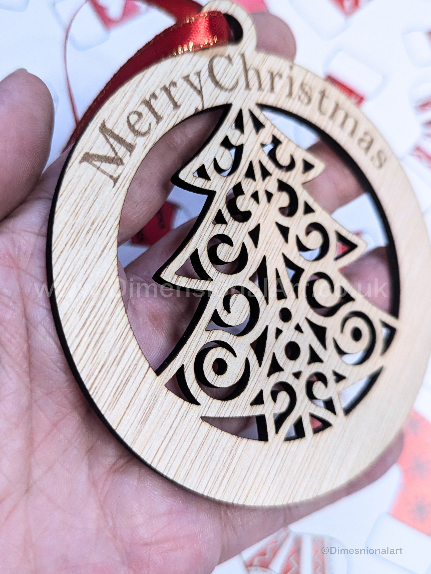 Merry Christmas  - TREE - Wood decoration