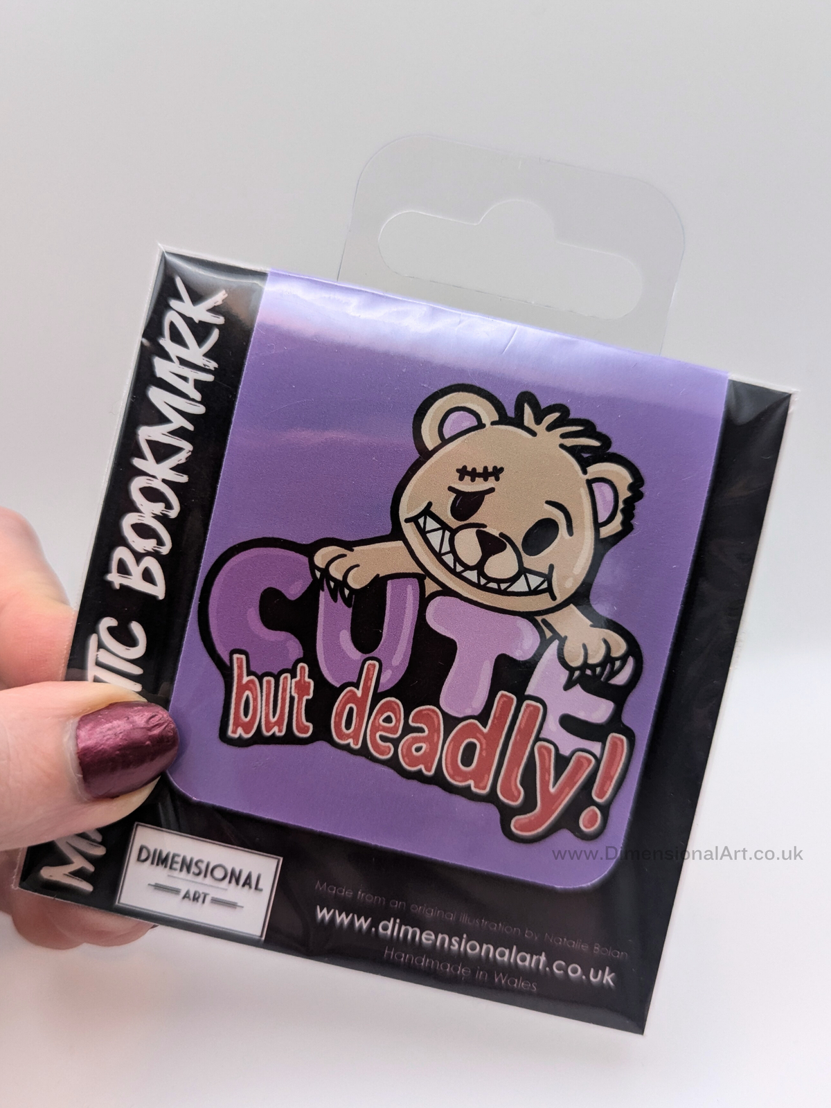 Cute but Deadly bear Magnetic Bookmark