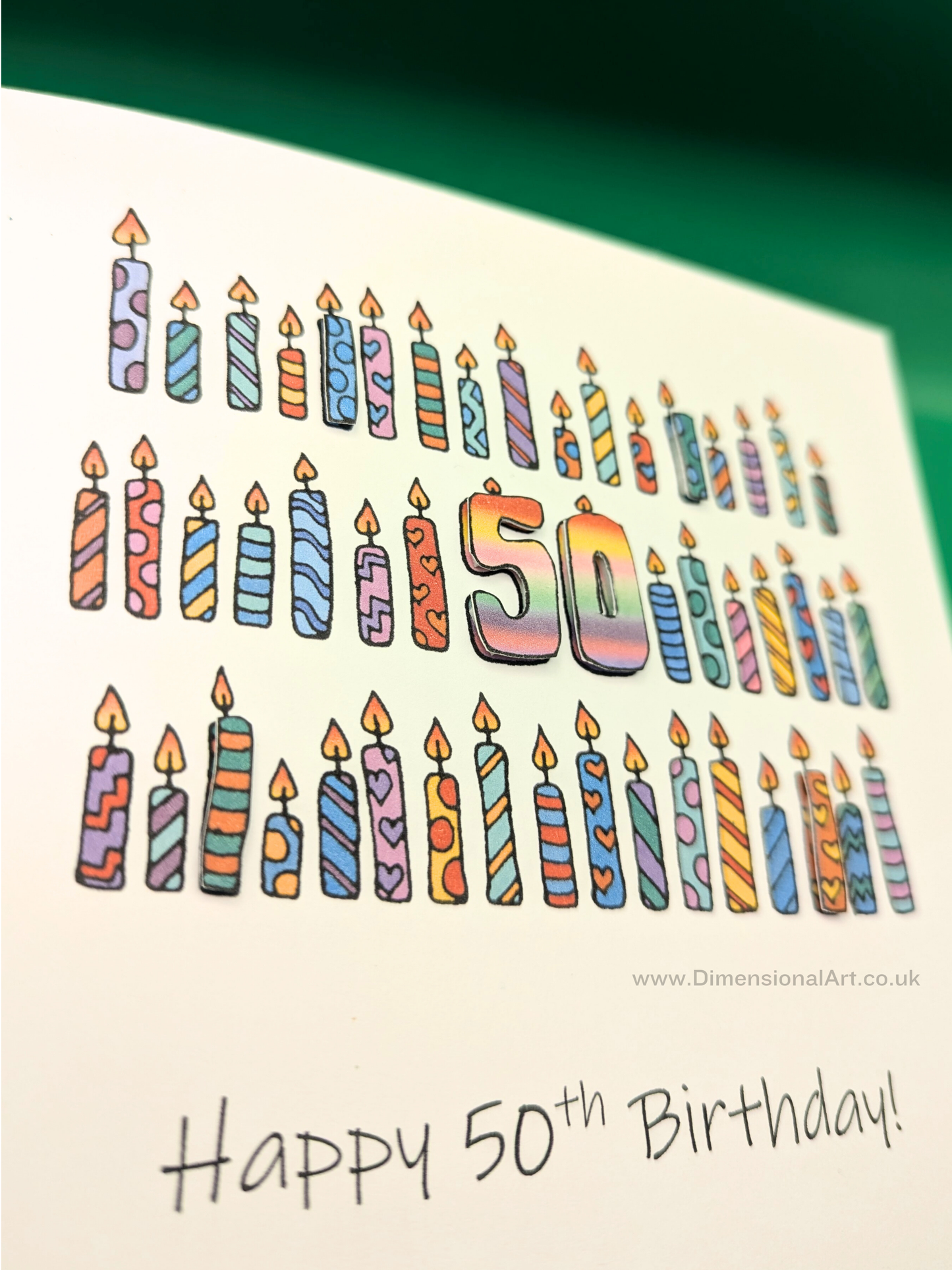 50th Candles Birthday Card