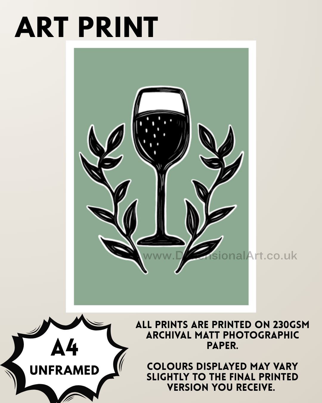 Wine A4 Print