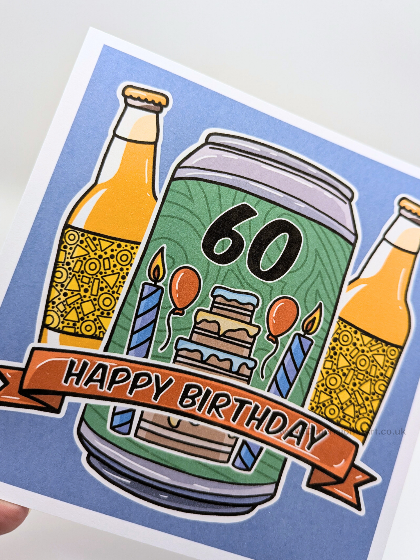 60 Birthday Card - Beer
