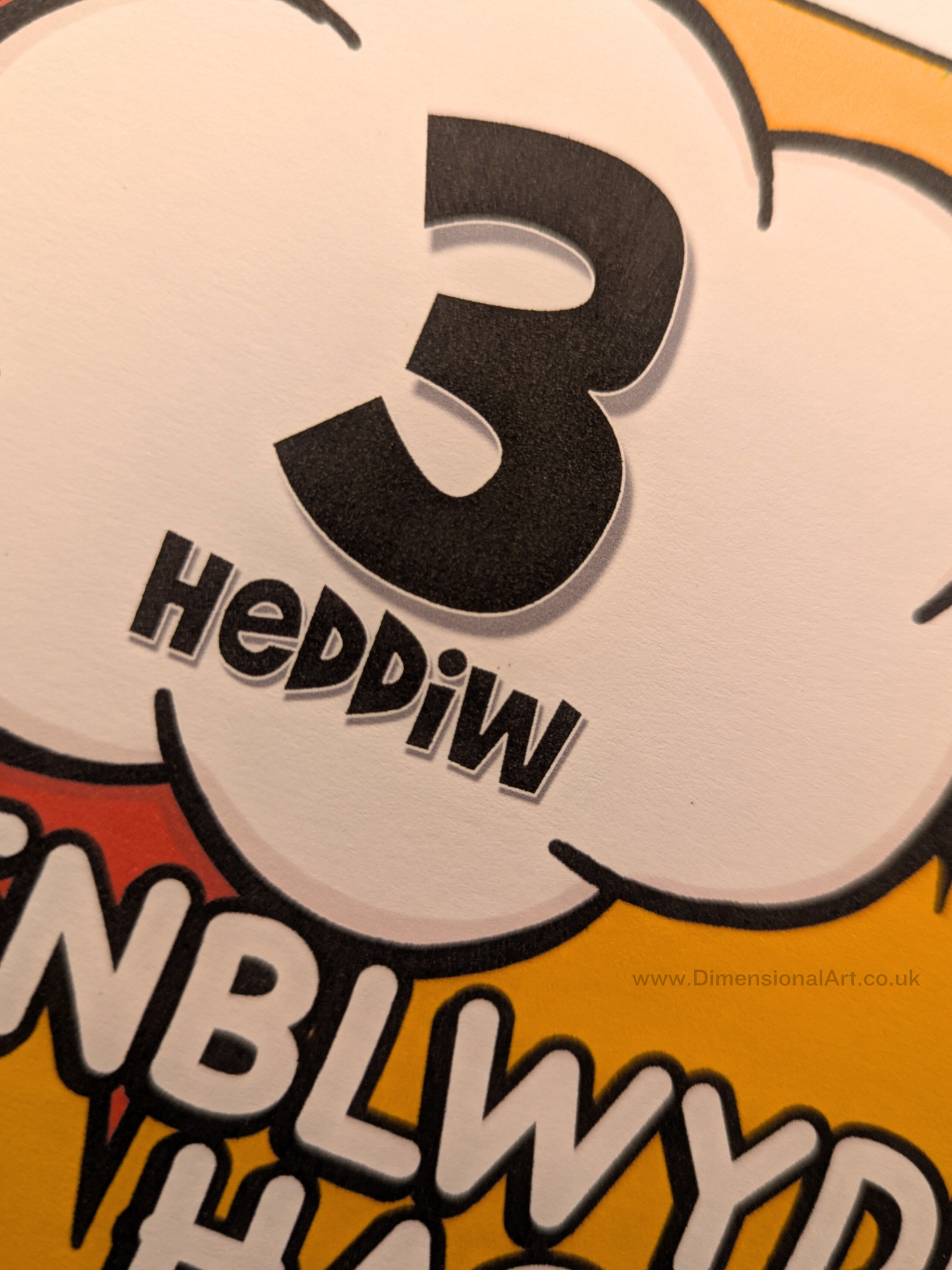 3 heddiw - Penblwydd Hapus (Birthday Card)