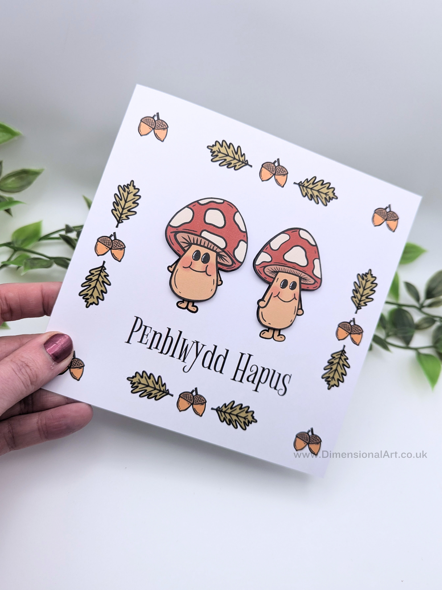 Mushroom Penblwydd Hapus (Birthday Card)