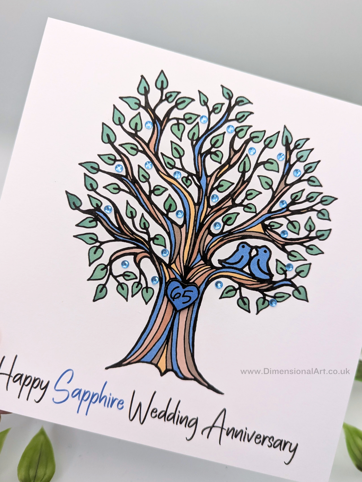65th Sapphire Anniversary Card