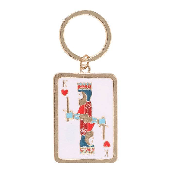 SALE - King of My Heart Playing Card Keyring