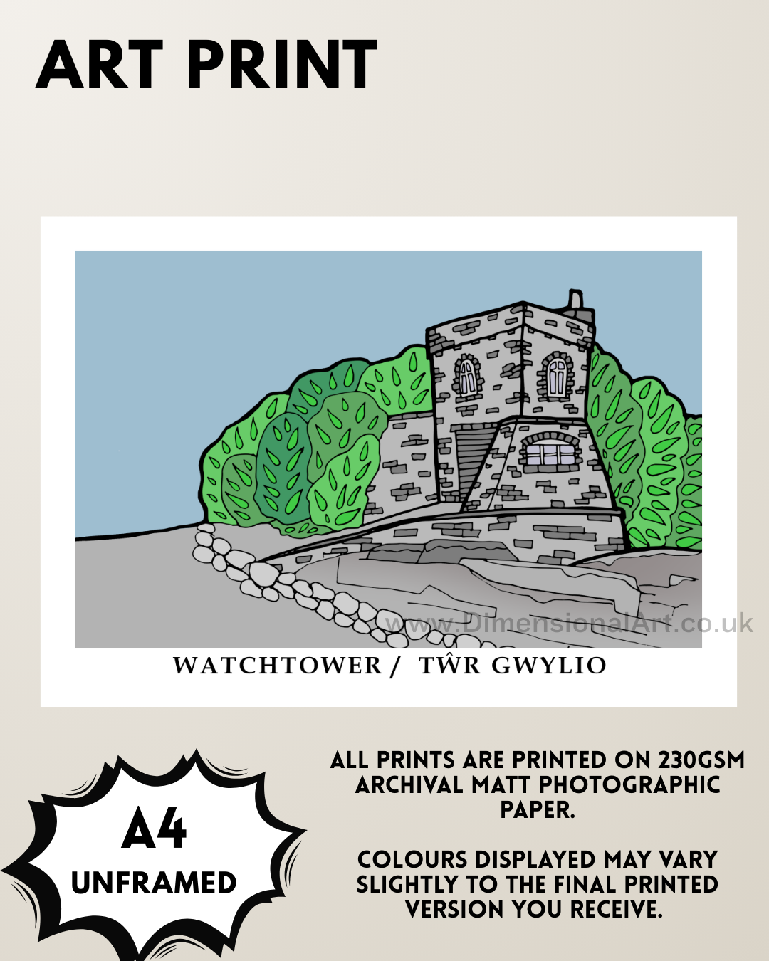 Watchtower A4 Art Print