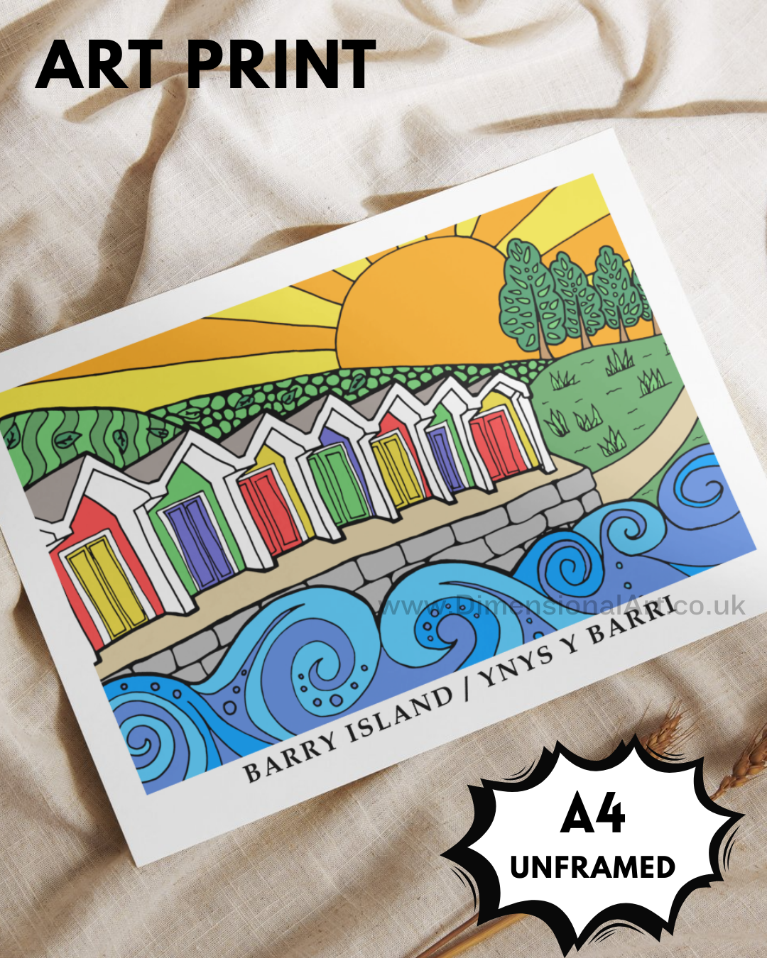 Barry Island A4 Art Print
