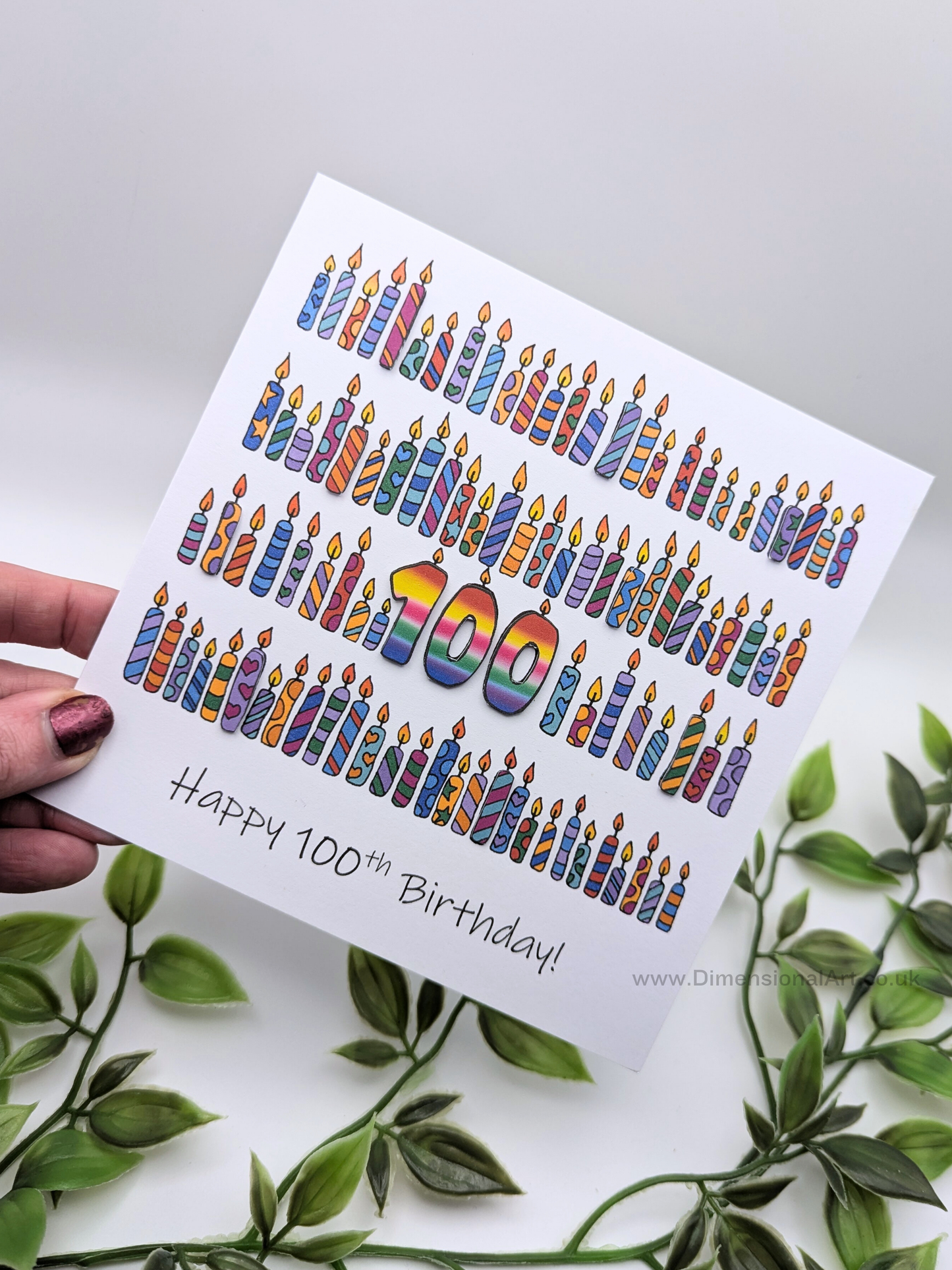 100 Candles Birthday Card 100th