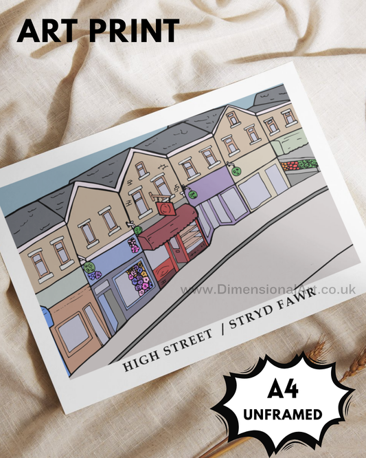 High Street A4 Art Print