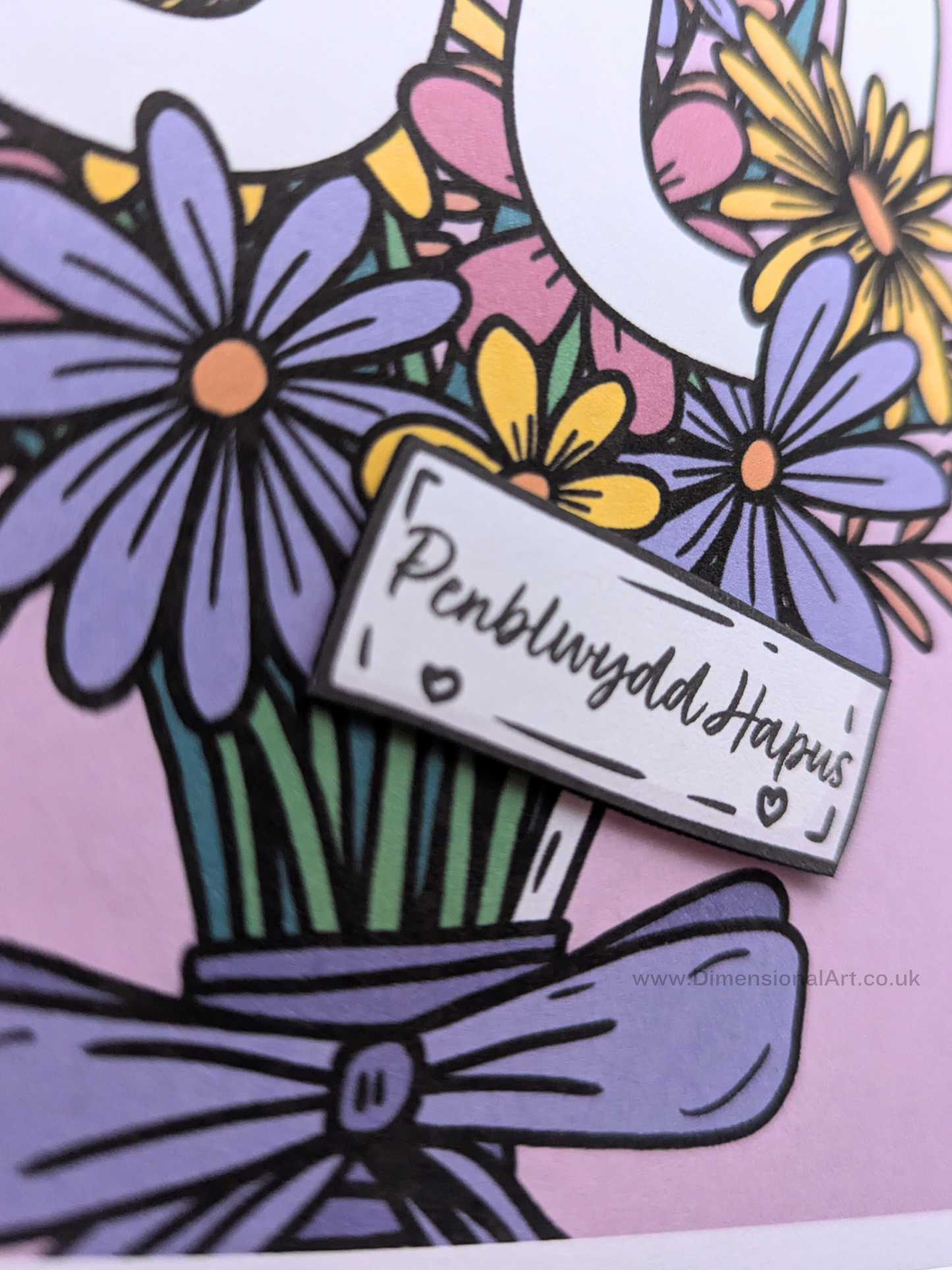 60 Flowers Penblwydd Hapus (Birthday Card)