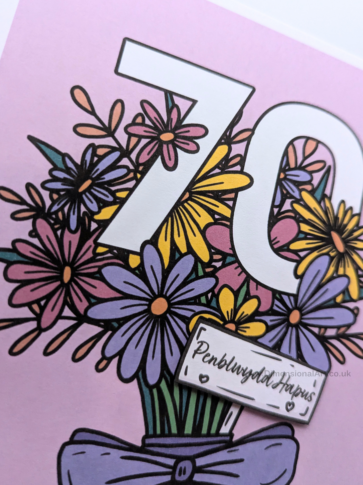 70 Flowers Penblwydd Hapus (Birthday Card)