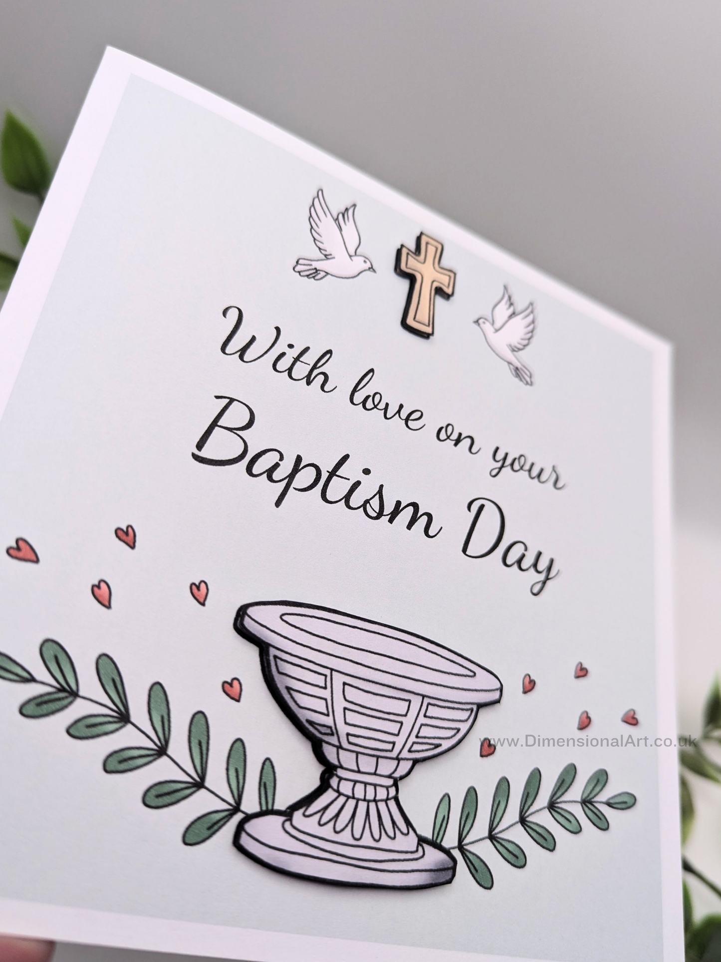 Baptism Day Card -  Handmade
