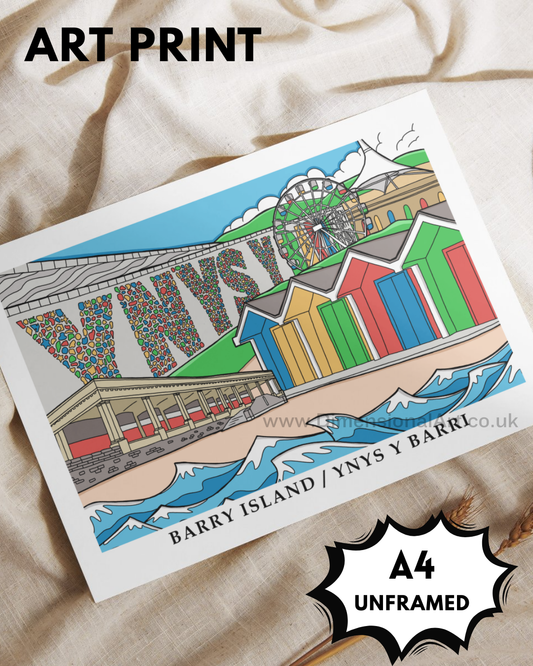 Barry Island A4 Art Print