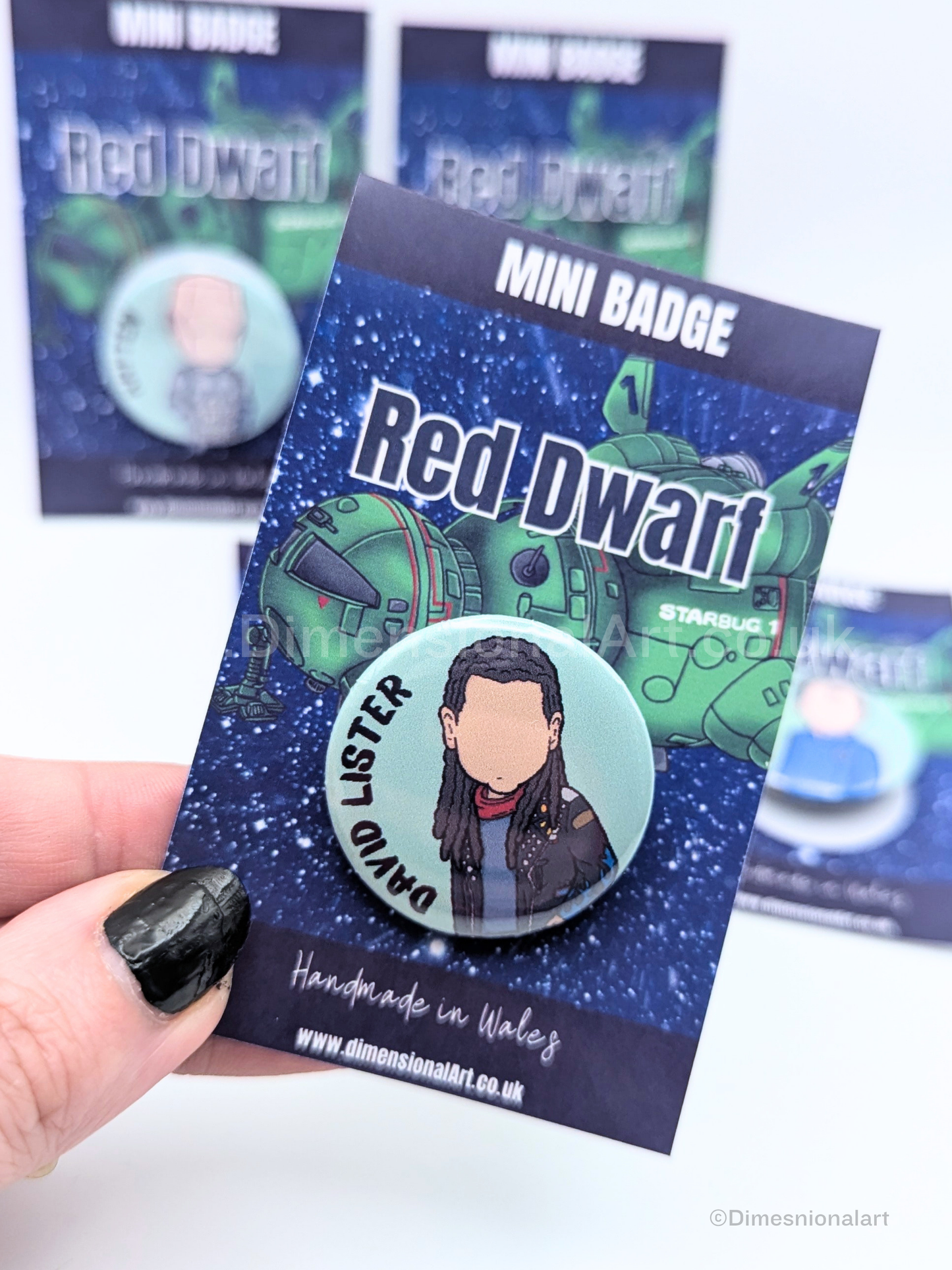 David Lister - Red Dwarf Mini Badge