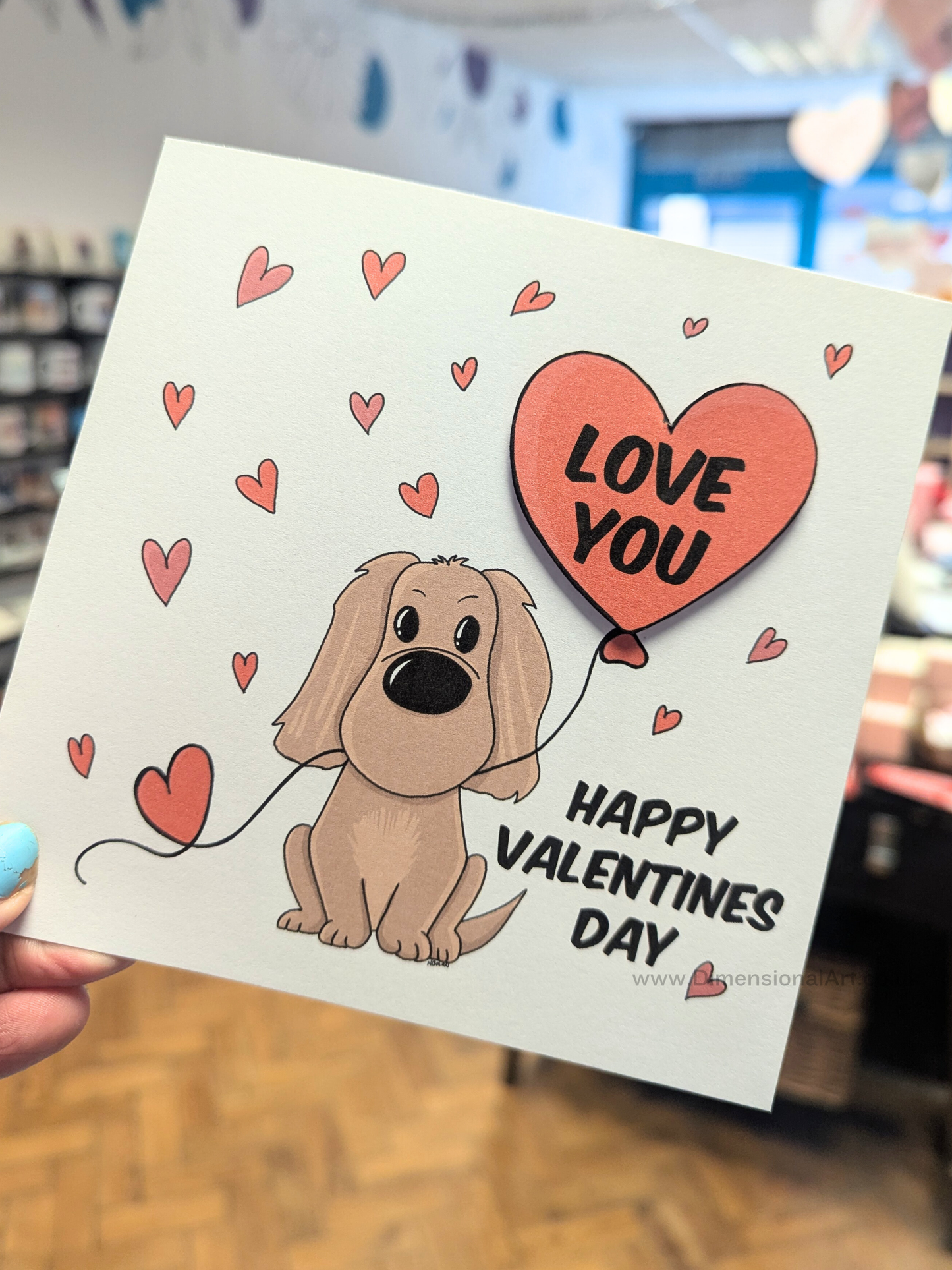 Love you - Dog - Valentines Day Card
