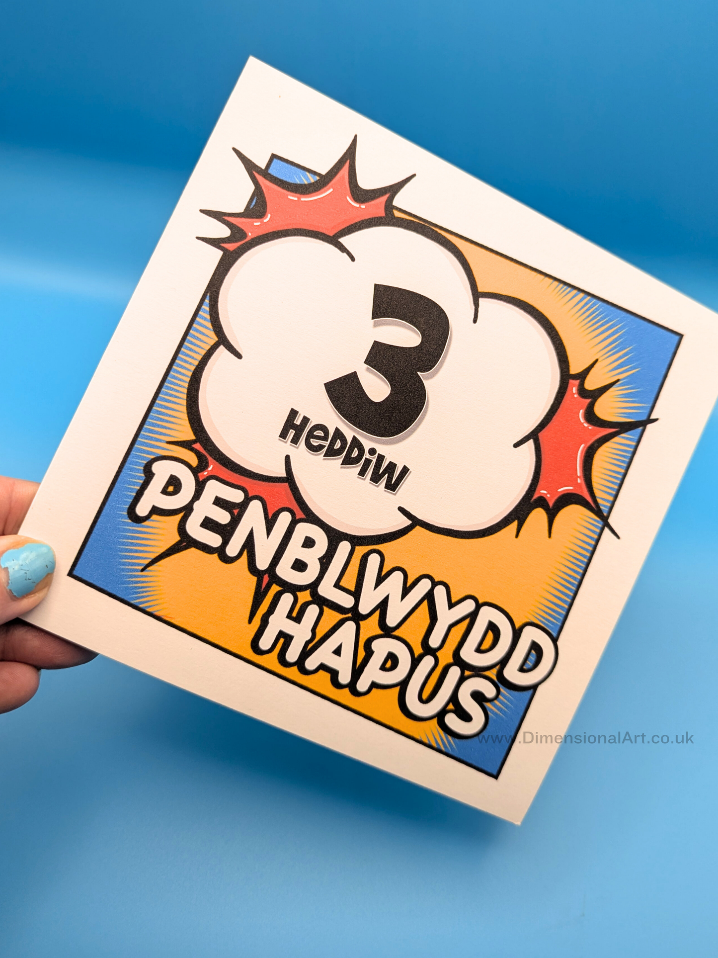 3 heddiw - Penblwydd Hapus (Birthday Card)