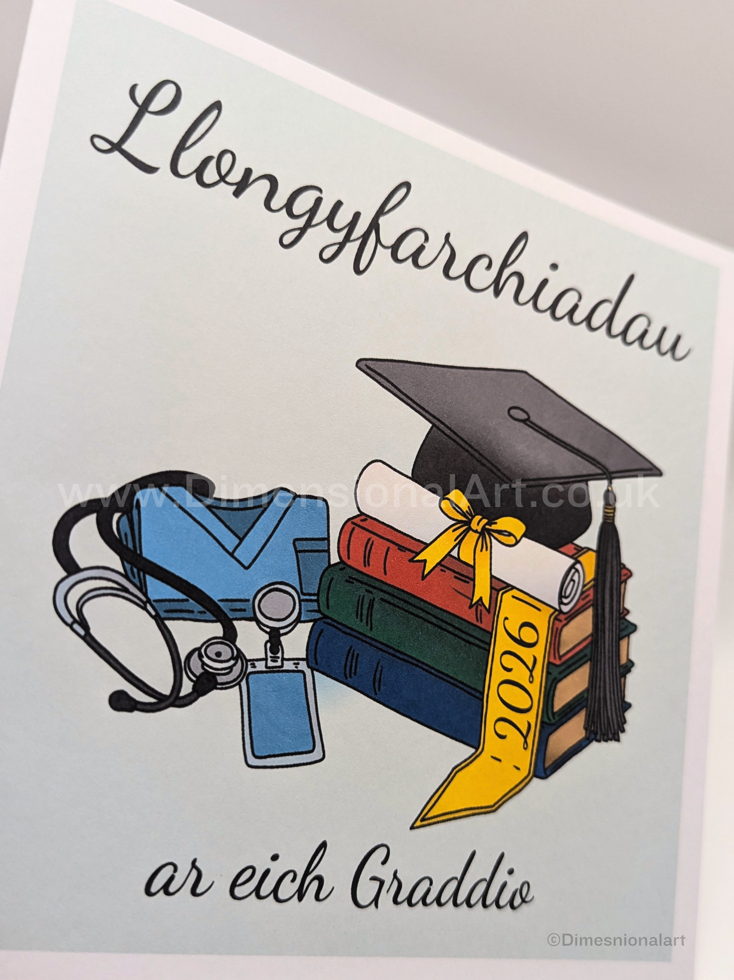 Llongyfarchiadau ar eich Graddio -  Graduation Card - Welsh - Nurse - Doctor